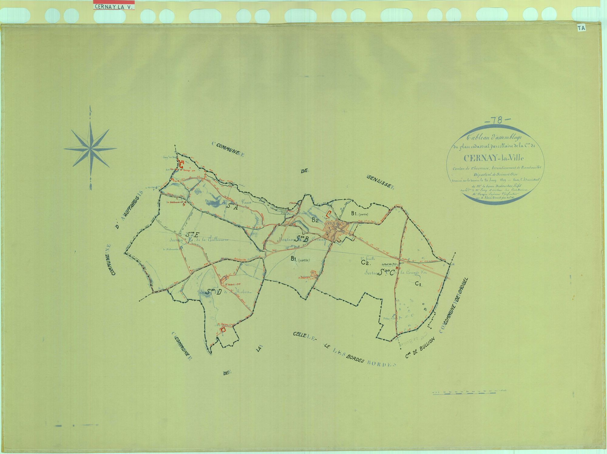 Cernay-la-Ville - Plans du cadastre rénové