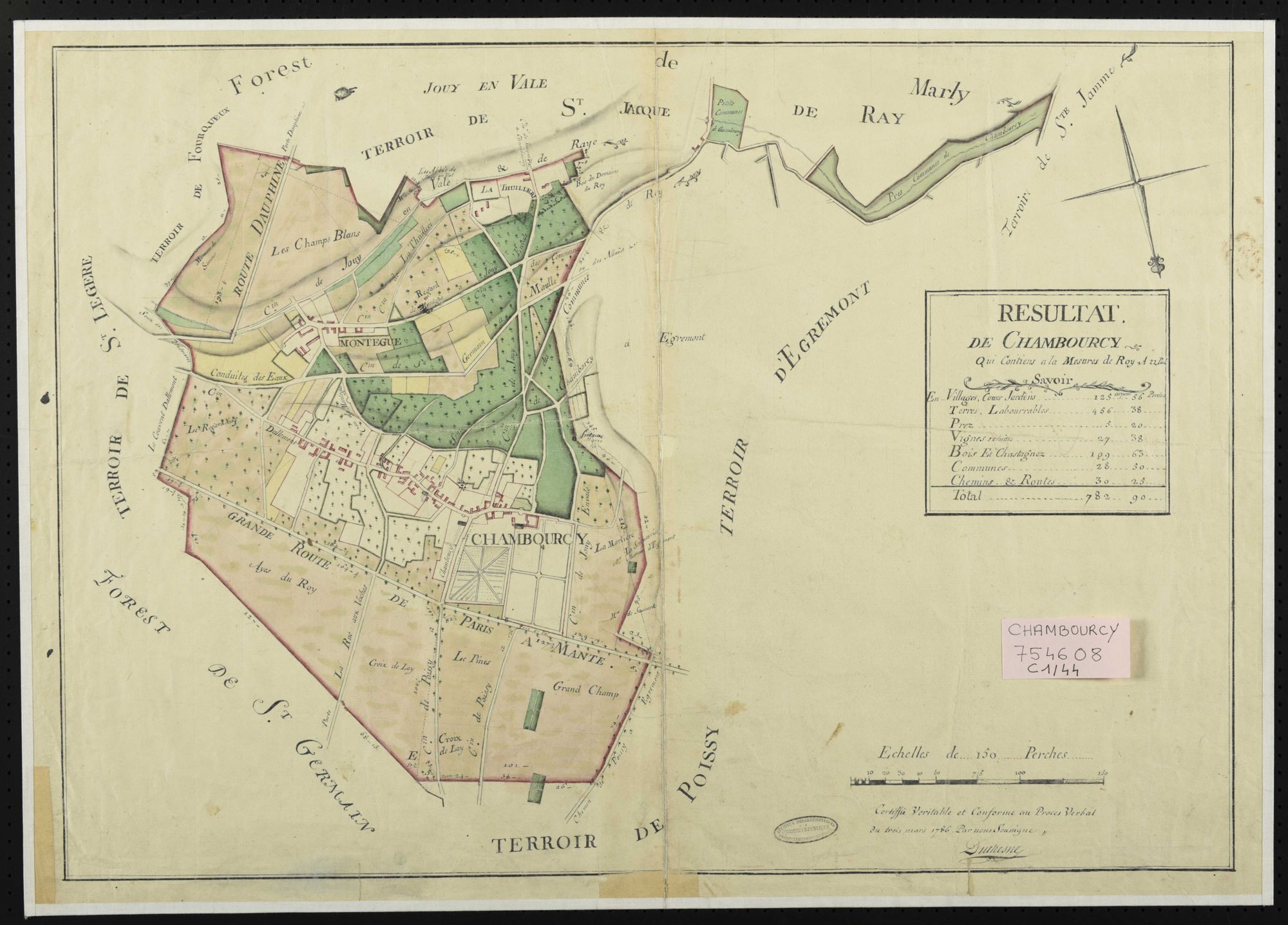 Chambourcy - Plan d'intendance de la paroisse de Chambourcy