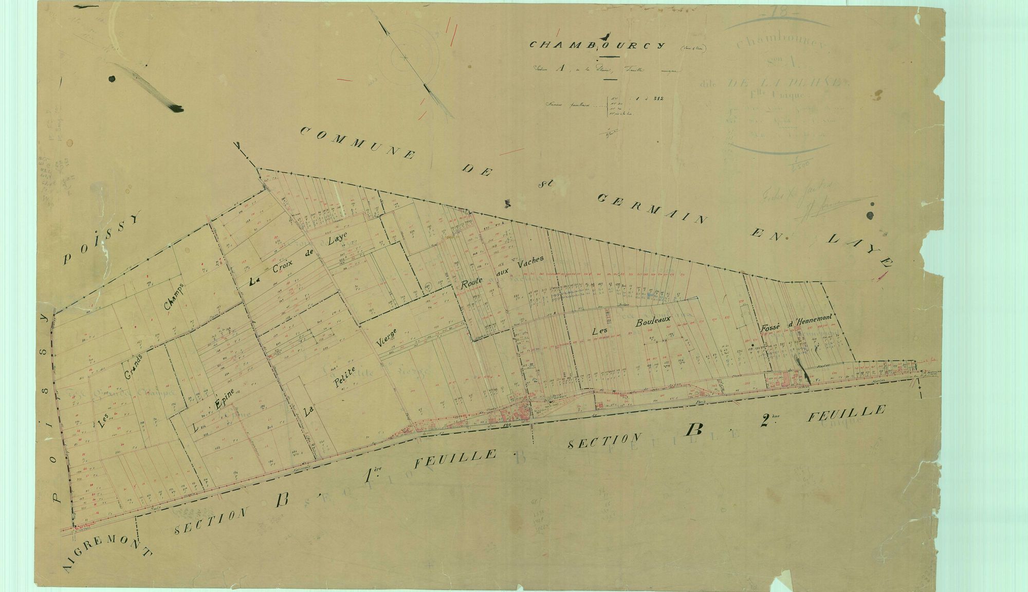 Chambourcy - Plans du cadastre rénové
