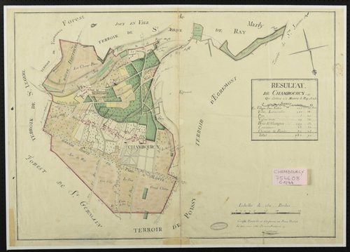 Chambourcy - Plan d'intendance de la paroisse de Chambourcy
