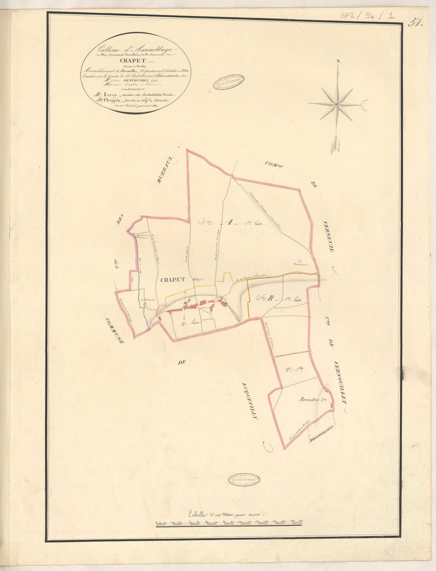 Chapet - Plans de la Préfecture de Seine-et-Oise