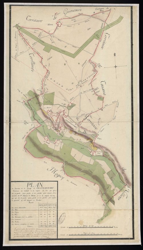 Châteaufort - Plan d'intendance de la paroisse de Châteaufort
