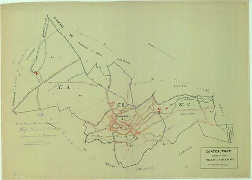 Châteaufort - Plans du cadastre rénové