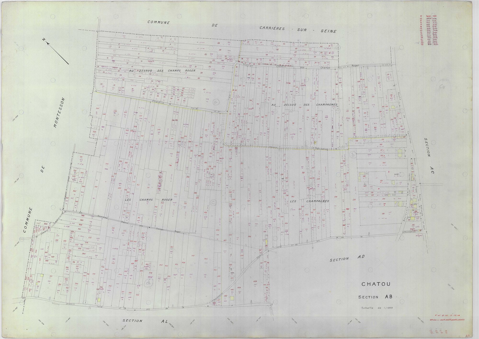 Chatou - Plans du cadastre révisé