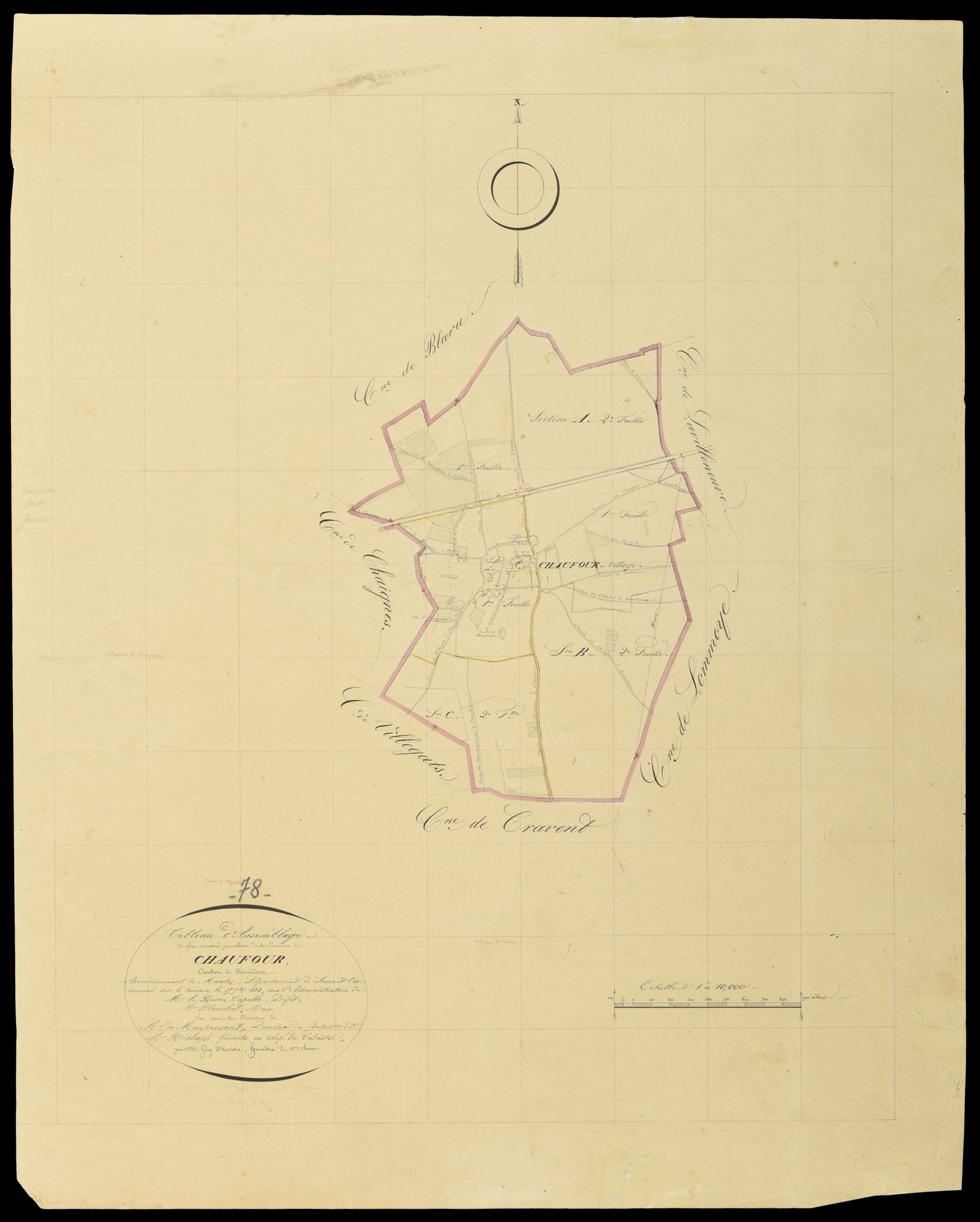 Chaufour-lès-Bonnières - Plans de l’Administration du cadastre