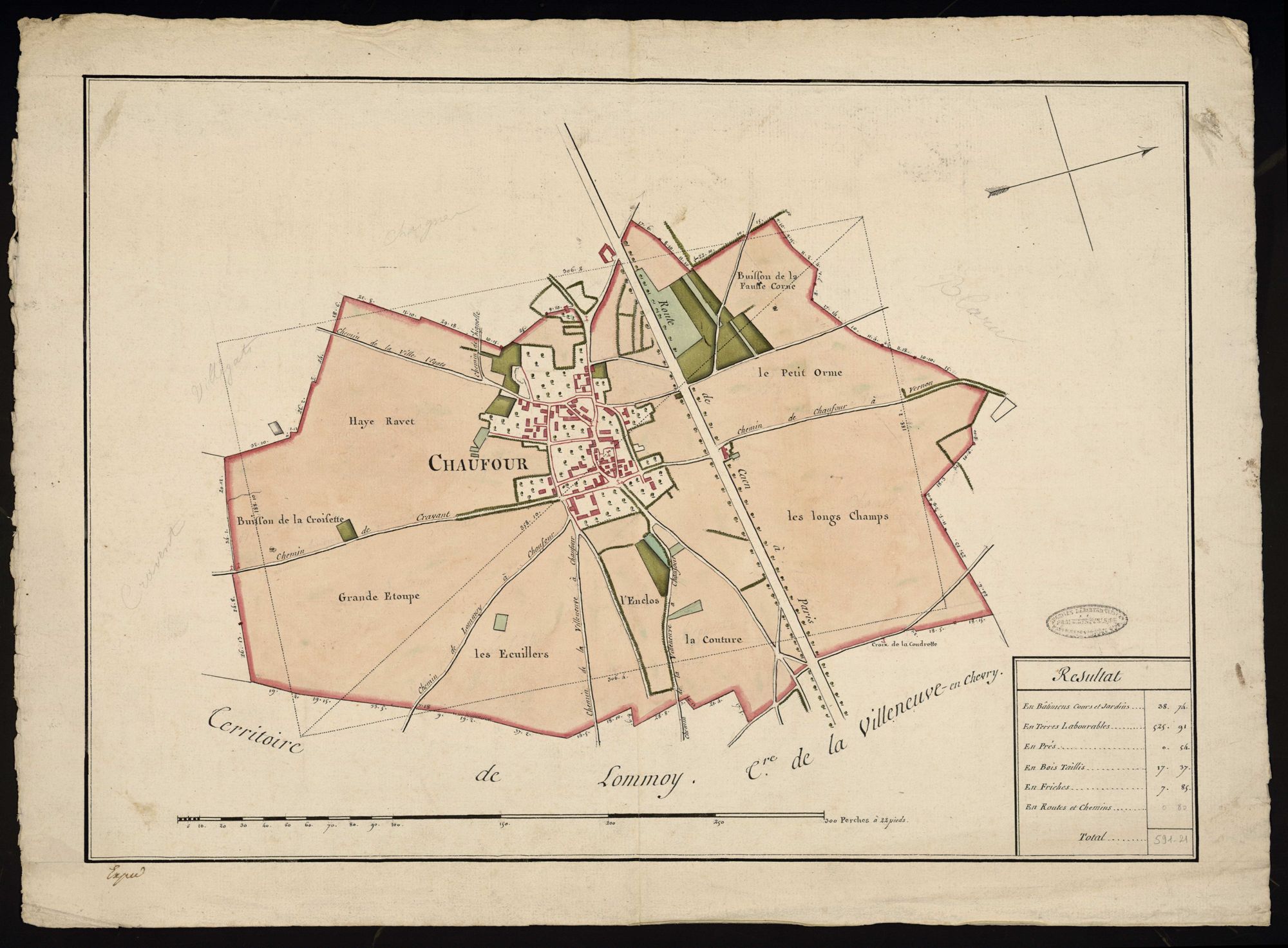 Chaufour-lès-Bonnières - Plan d'intendance de la paroisse de Chaufour-lès-Bonnières