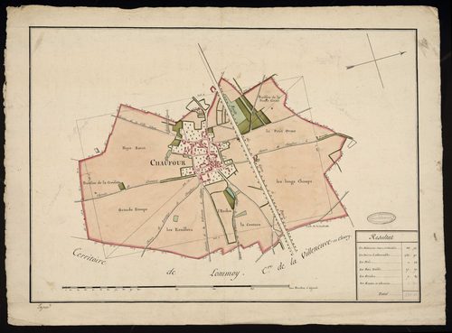 Chaufour-lès-Bonnières - Plan d'intendance de la paroisse de Chaufour-lès-Bonnières