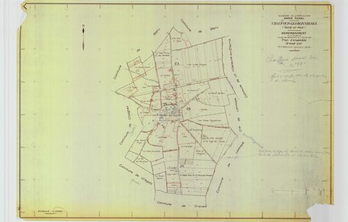 Chaufour-lès-Bonnières - Plans du cadastre remembré