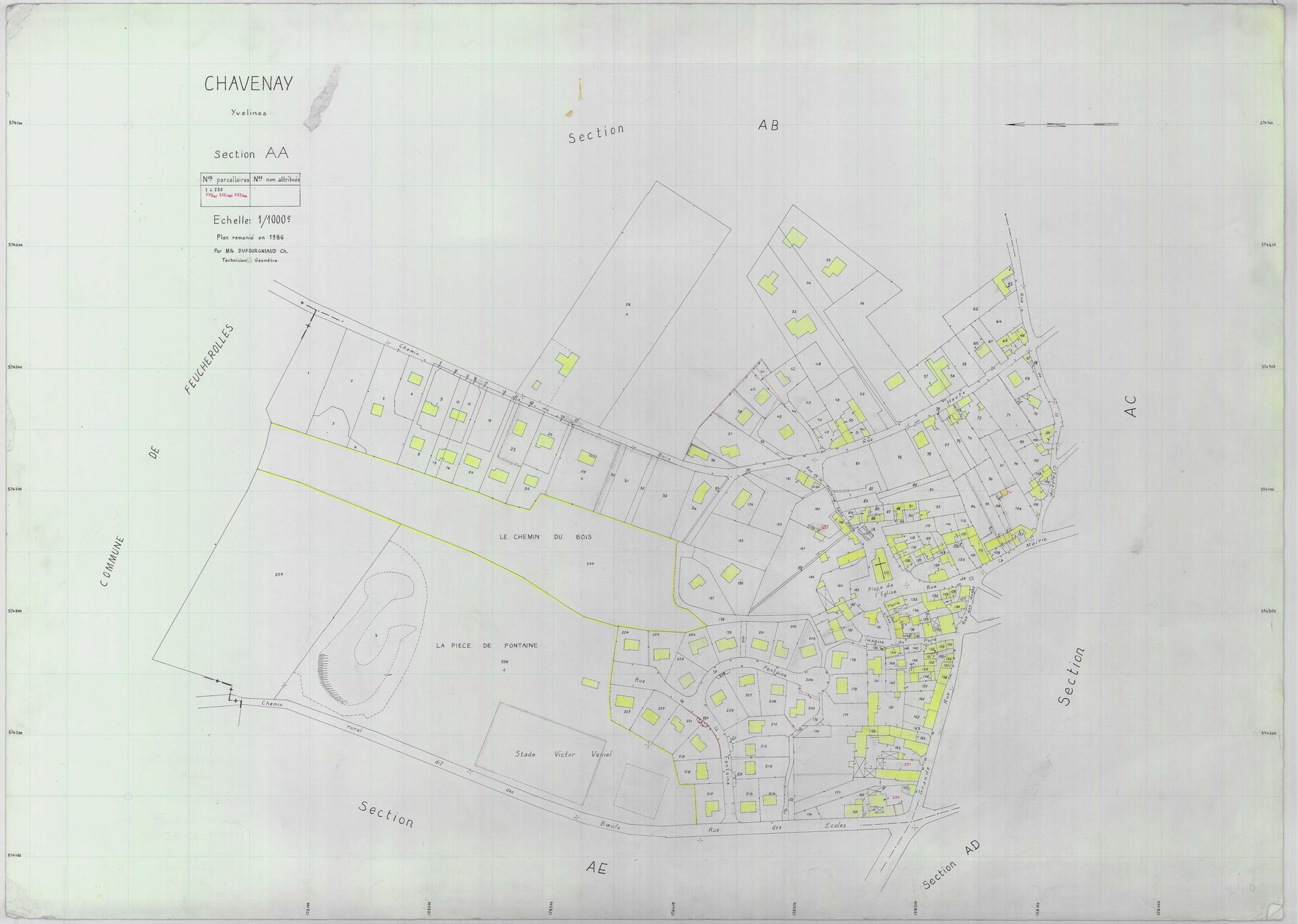 Chavenay - Plans du cadastre révisé