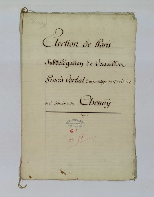 Le Chesnay - Procès-verbal d'arpentage du territoire de la paroisse du Chesnay
