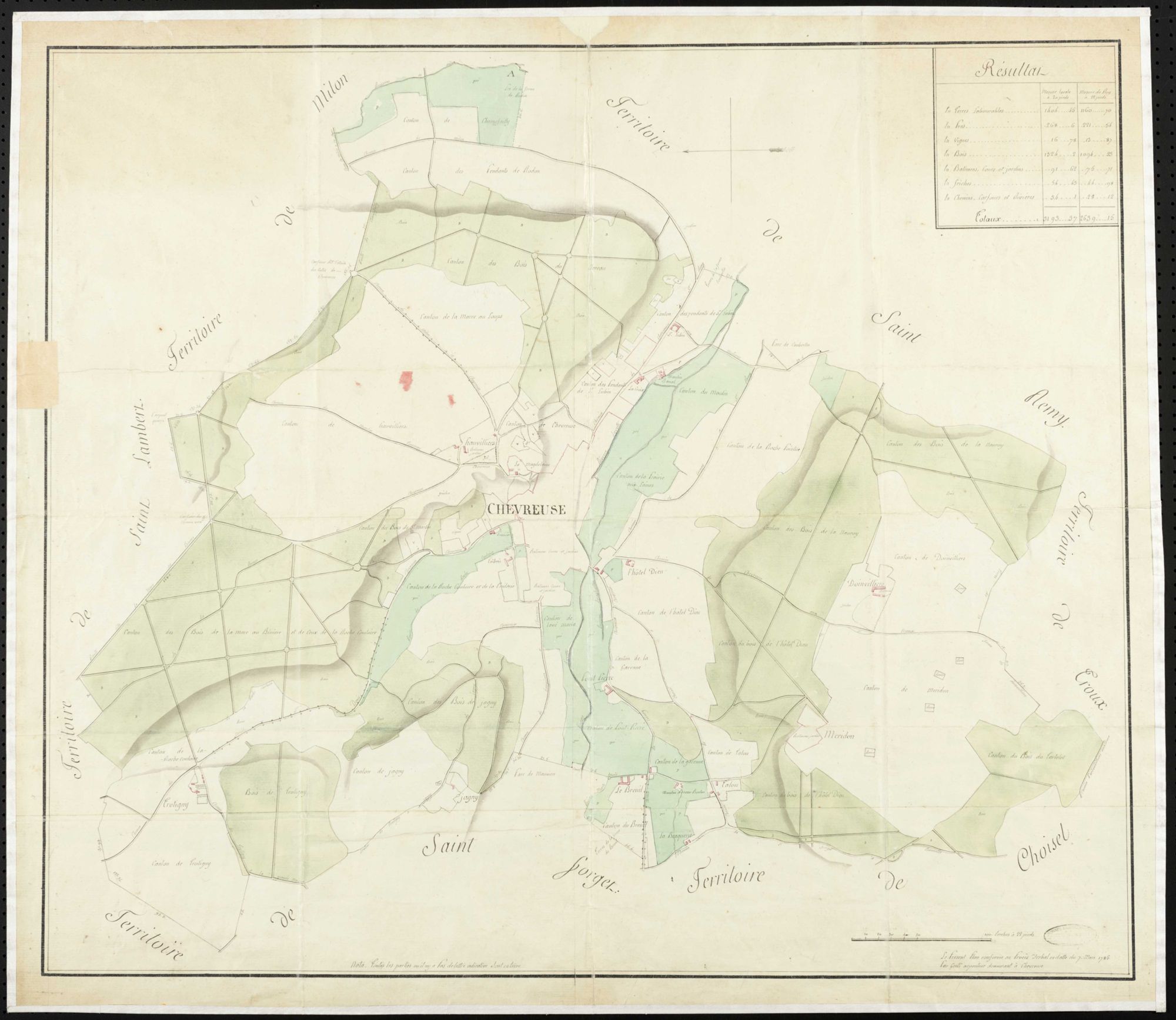 Chevreuse - Plan d'intendance de la paroisse de Chevreuse