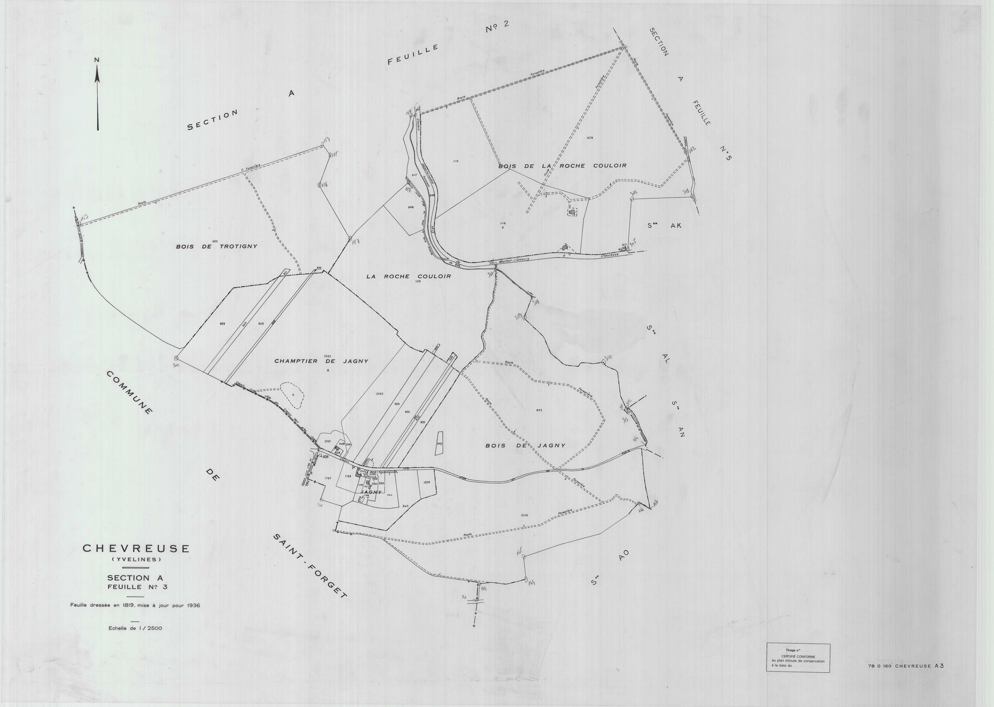 Chevreuse - Plans du cadastre remembré