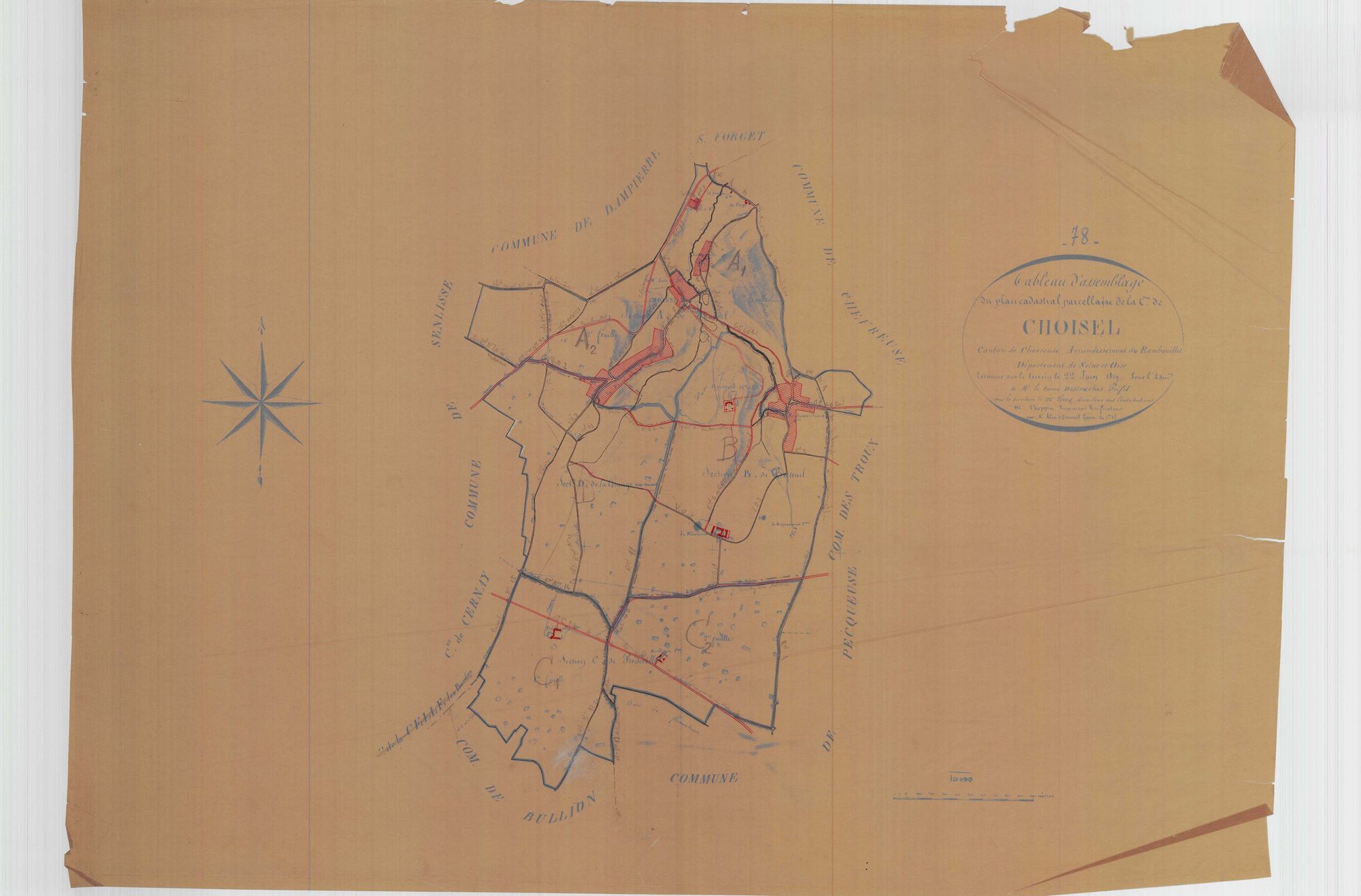 Choisel - Plans du cadastre rénové