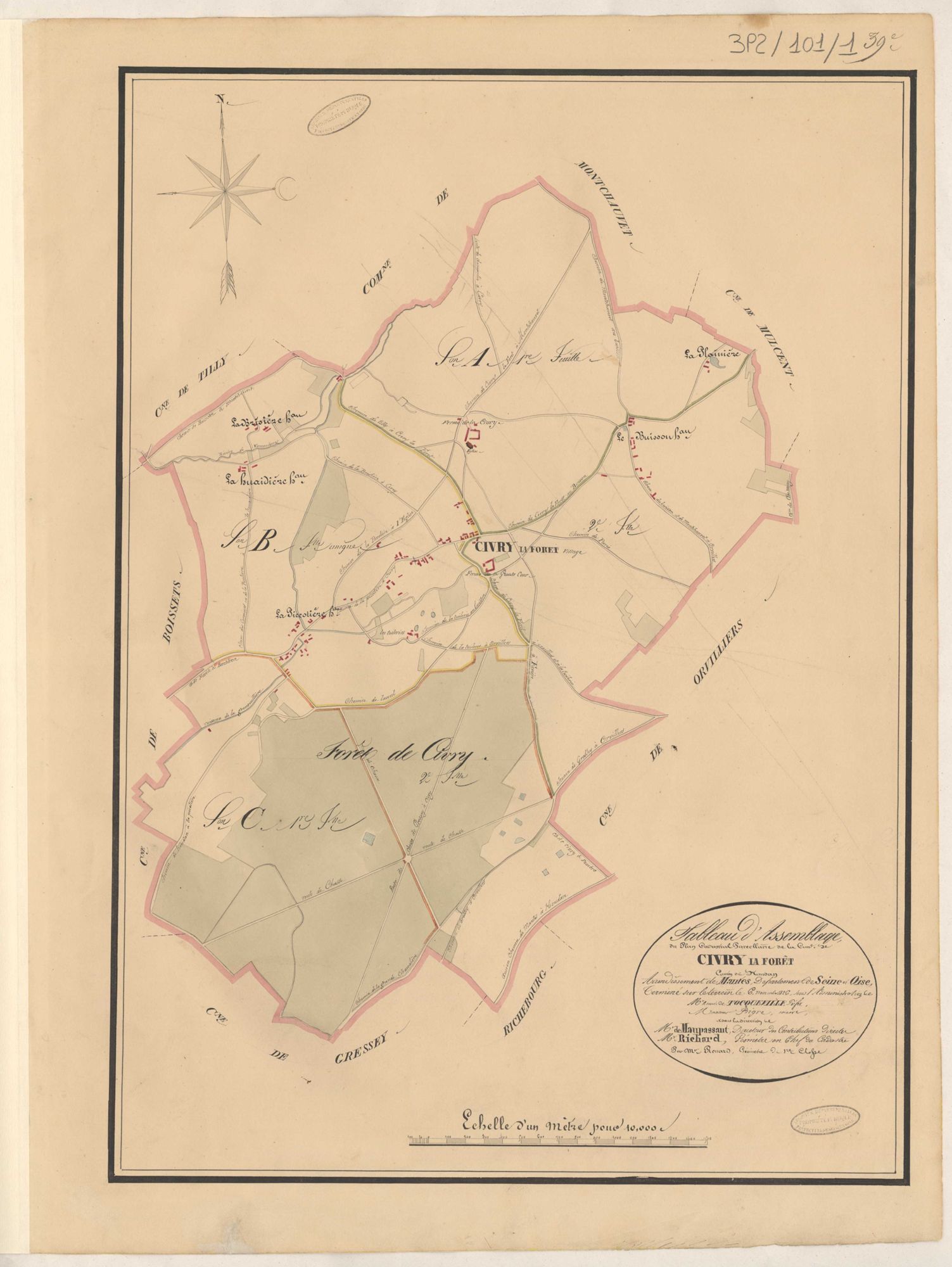 Civry-la-Forêt - Plans de la Préfecture de Seine-et-Oise