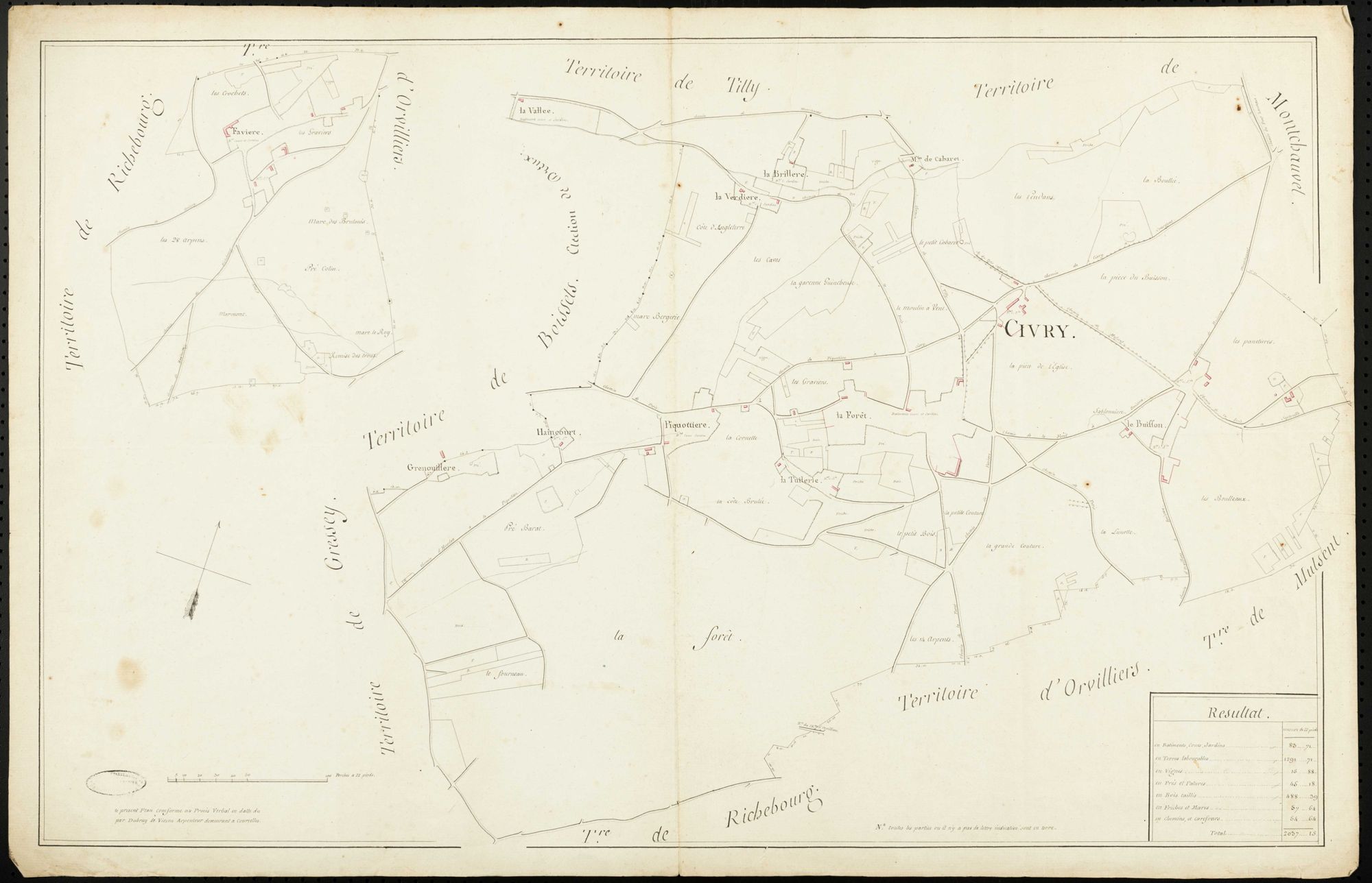 Civry-la-Forêt - Plan d'intendance de la paroisse de Civry-la-Forêt
