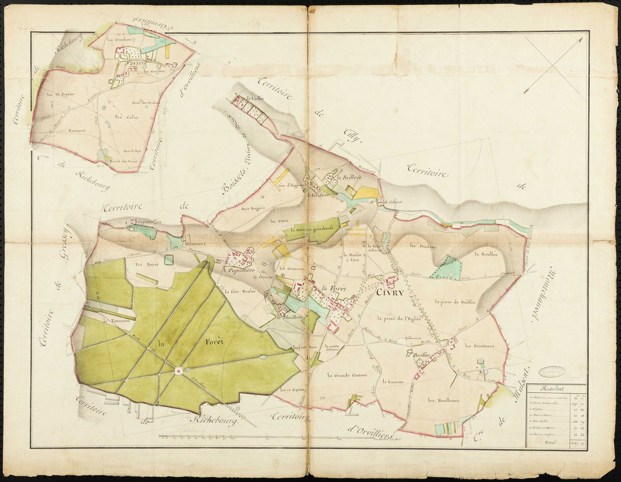 Civry-la-Forêt - Plan d'intendance de la paroisse de Civry-la-Forêt