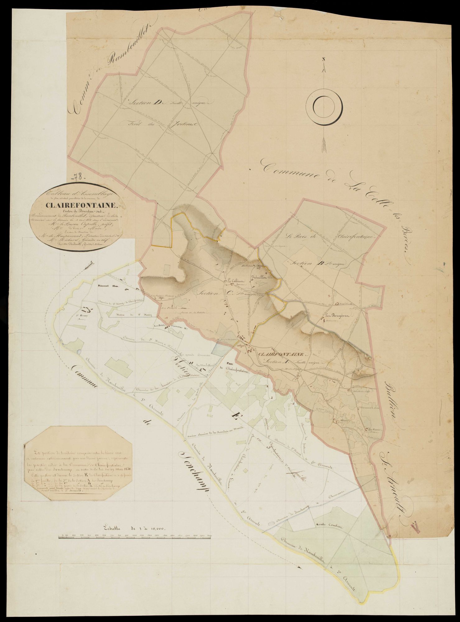 Clairefontaine-en-Yvelines - Plans de l’Administration du cadastre