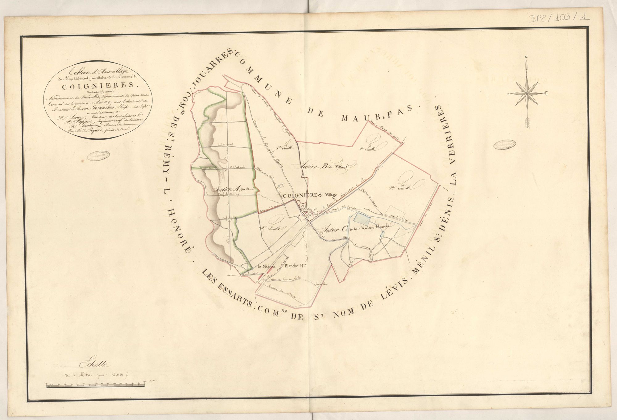 Coignières - Plans de la Préfecture de Seine-et-Oise