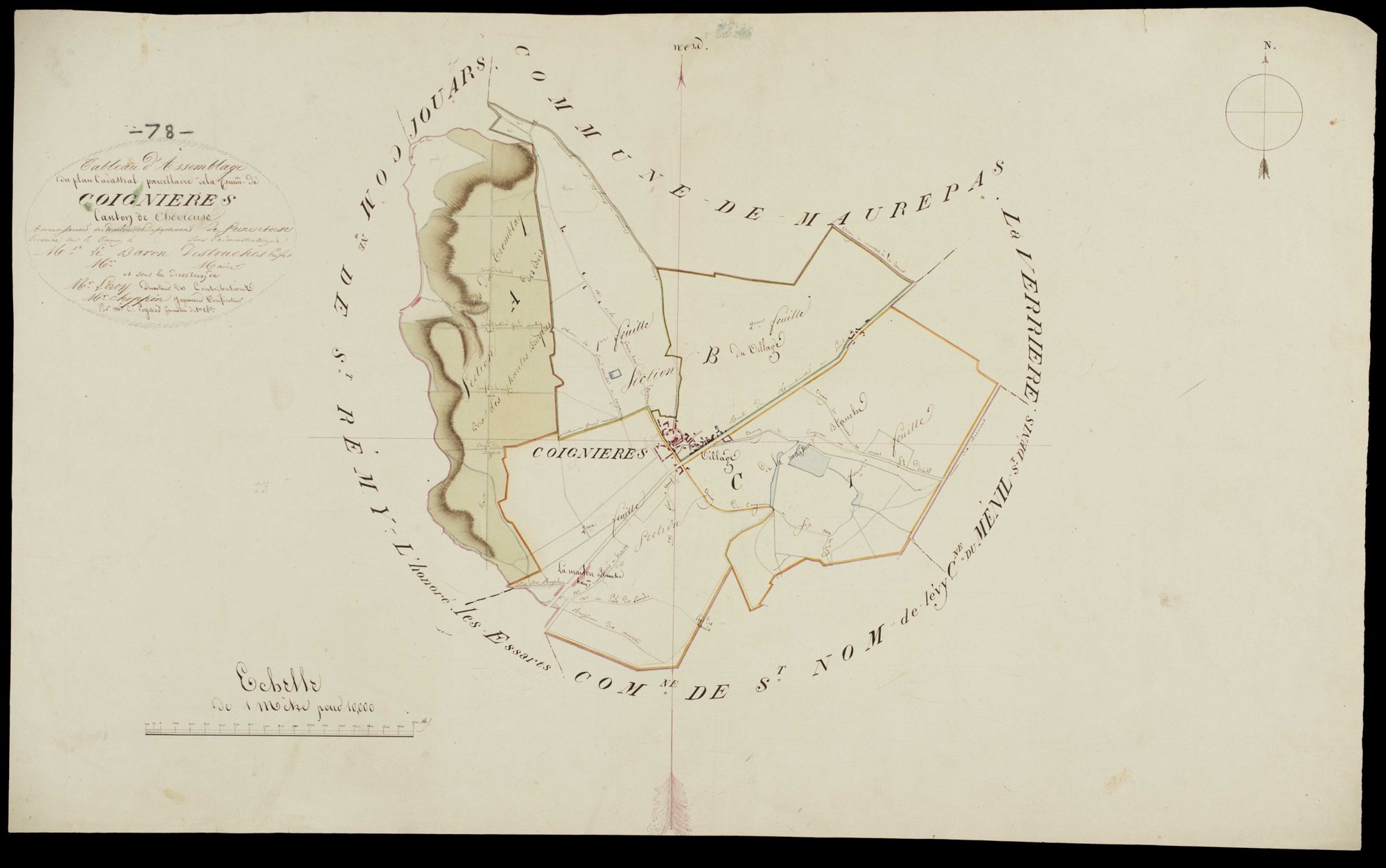 Coignières - Plans de l’Administration du cadastre