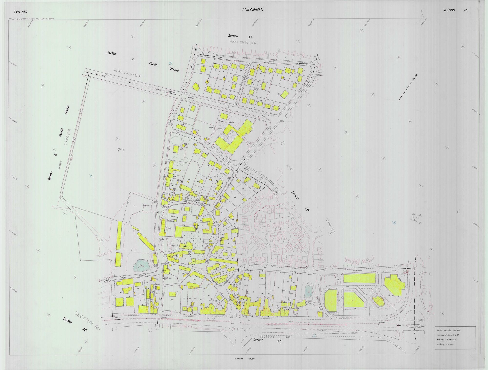 Coignières - Plans du cadastre révisé