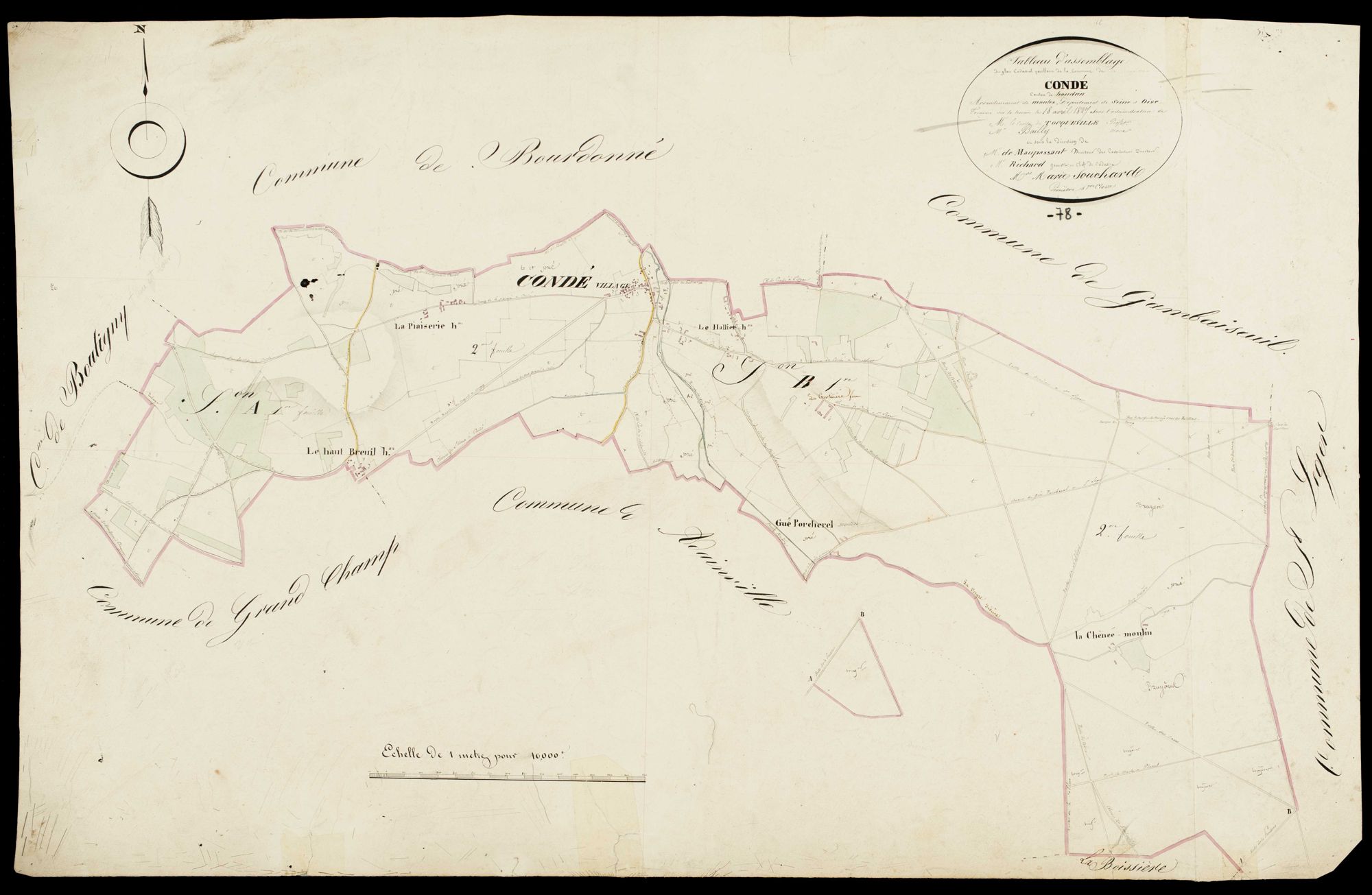 Condé-sur-Vesgre - Plans de l’Administration du cadastre