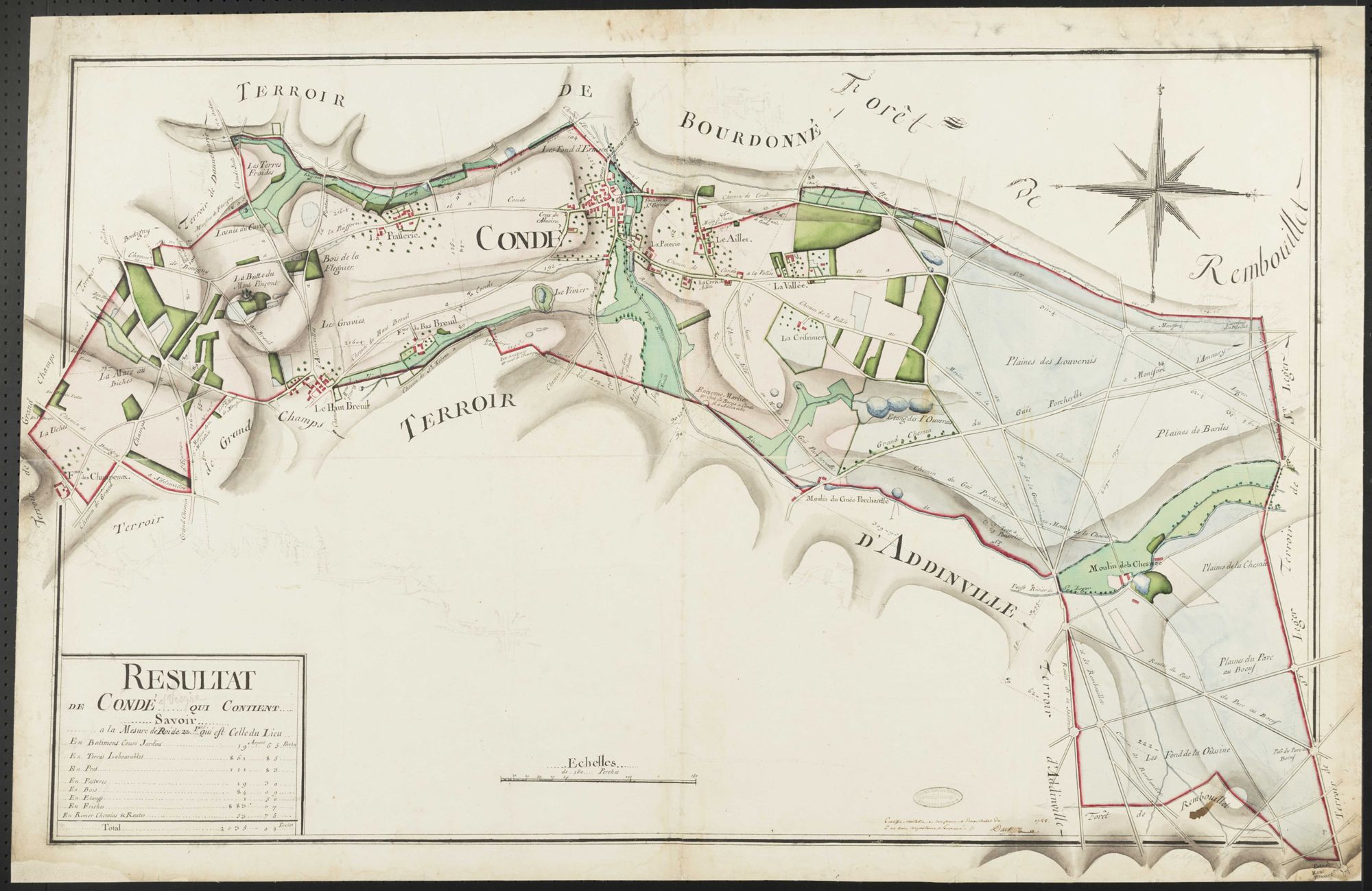 Condé-sur-Vesgre - Plan d'intendance de la paroisse de Condé-sur-Vesgre