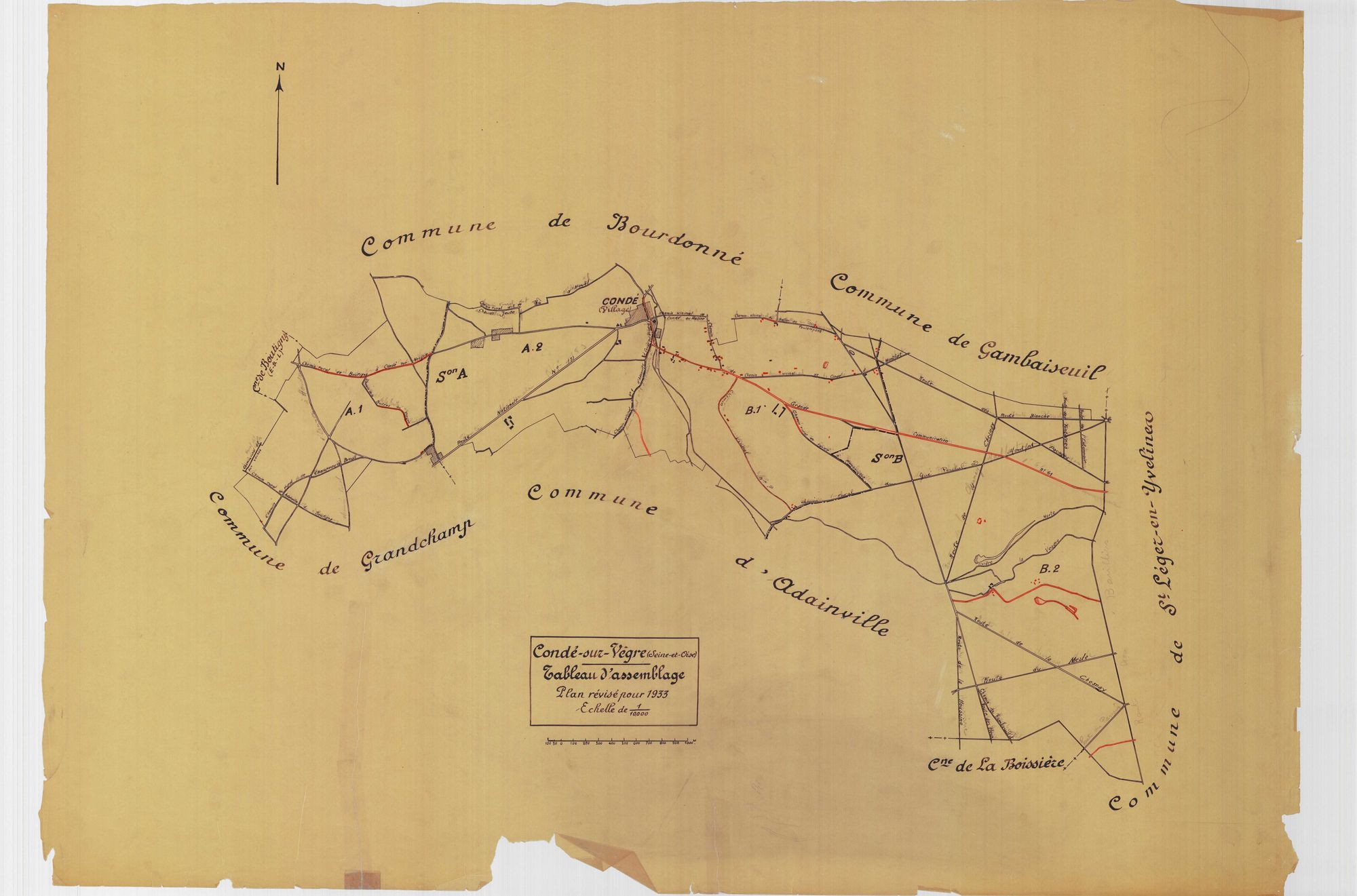 Condé-sur-Vesgre - Plans du cadastre rénové