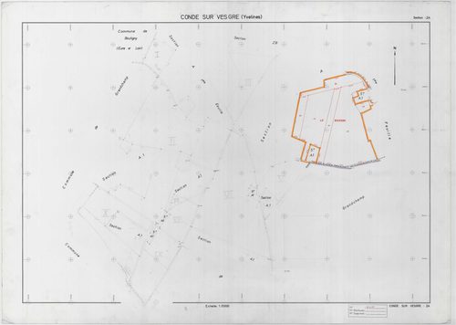 Condé-sur-Vesgre - Plans du cadastre remembré