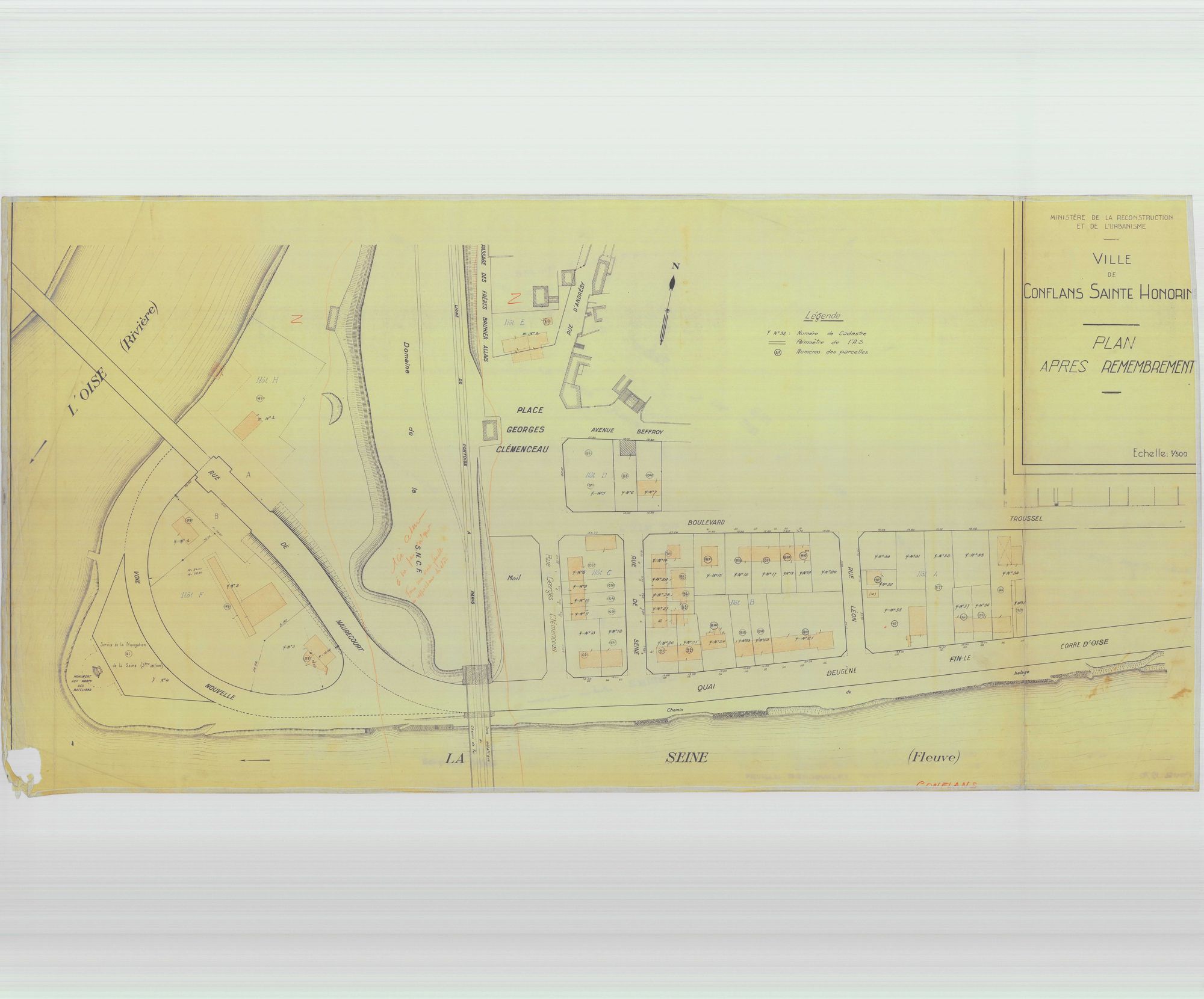 Conflans-Sainte-Honorine - Plans du cadastre remembré