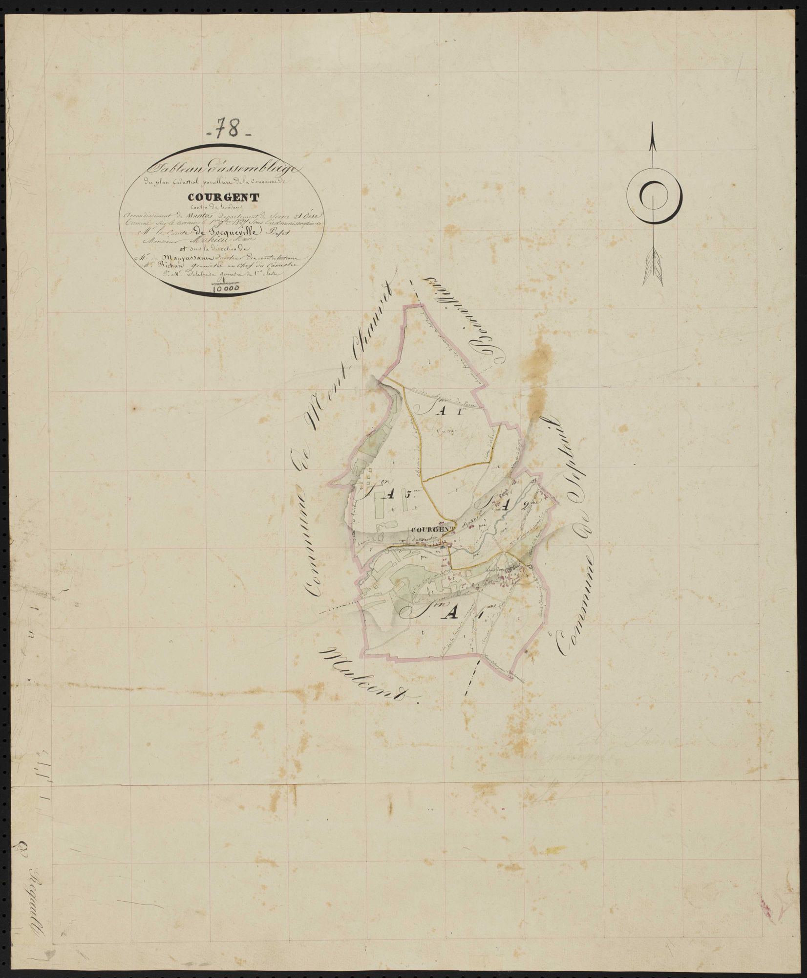 Courgent - Plans de l’Administration du cadastre