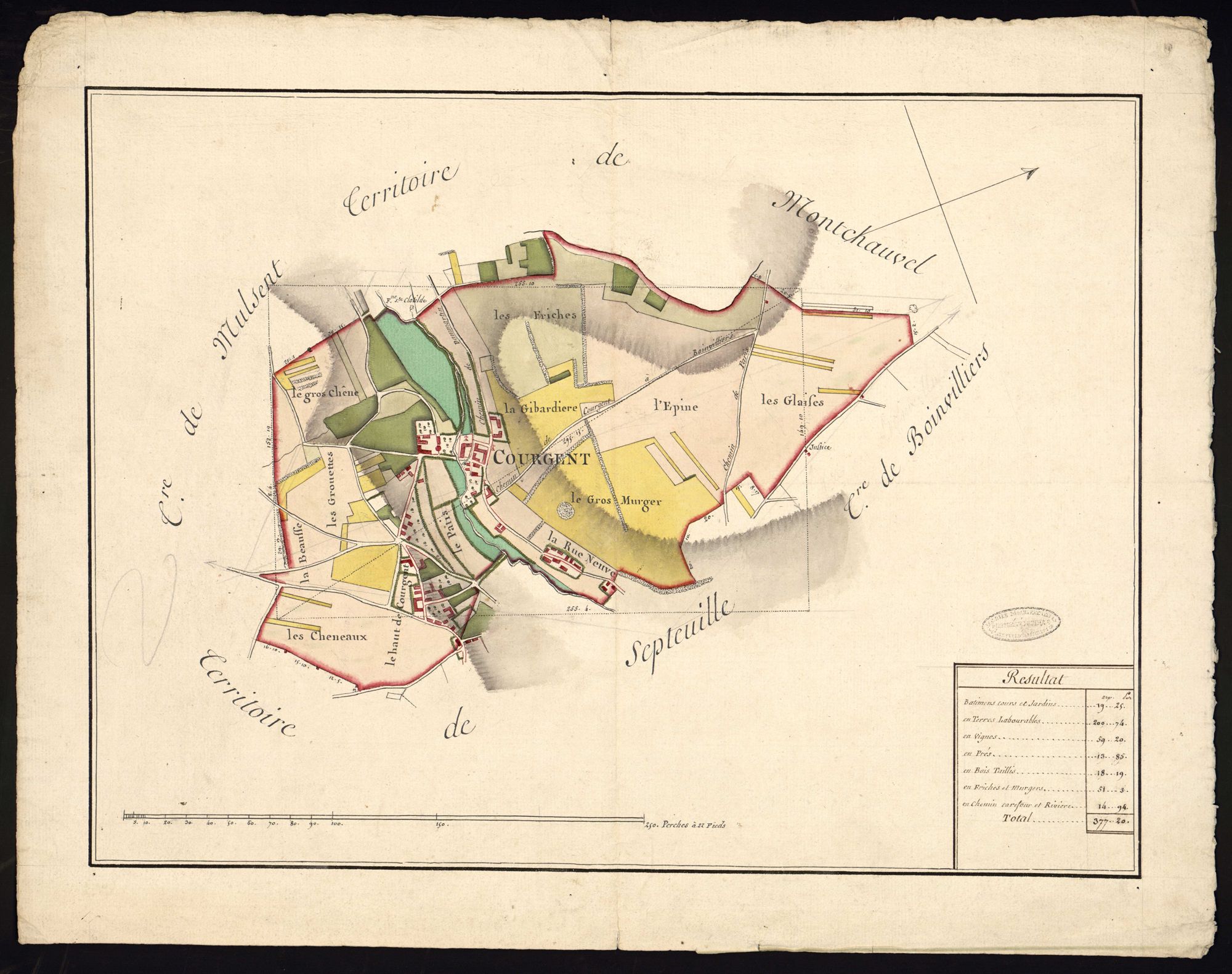 Courgent - Plan d'intendance de la paroisse de Courgent