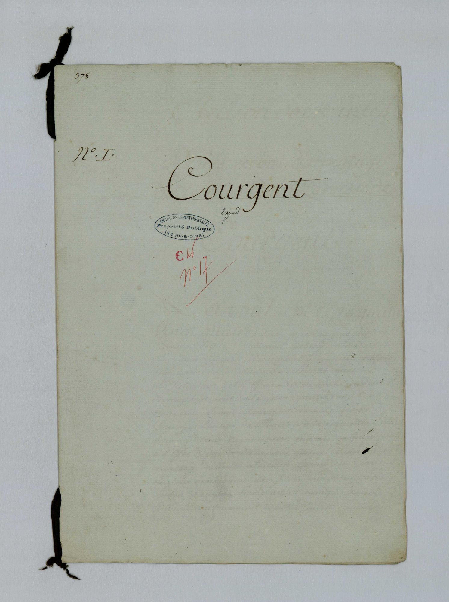 Courgent - Procès-verbal d'arpentage du territoire de la paroisse de Courgent