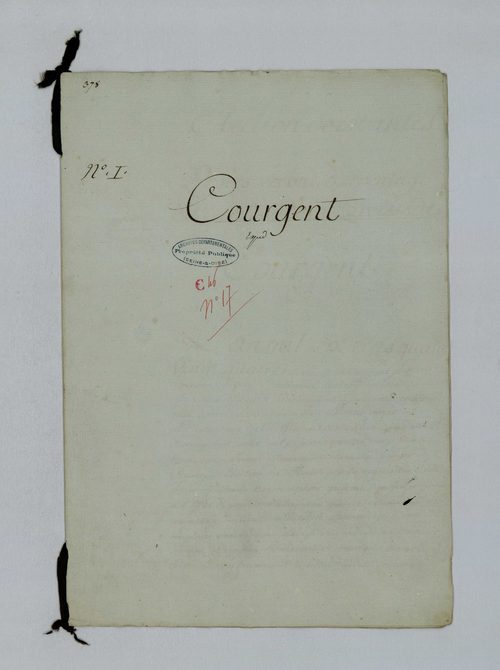 Courgent - Procès-verbal d'arpentage du territoire de la paroisse de Courgent