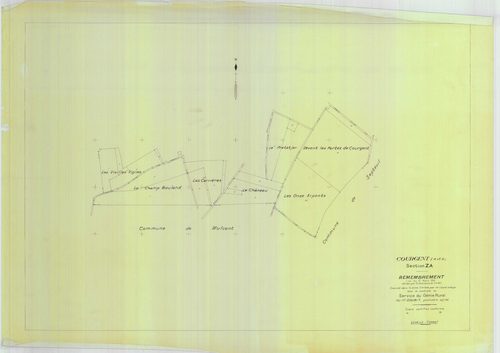Courgent - Plans du cadastre remembré