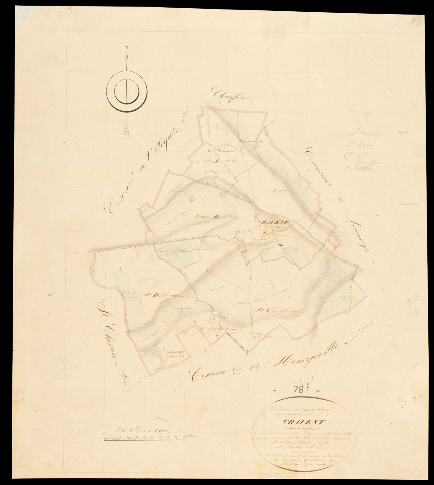Cravent - Plans de l’Administration du cadastre