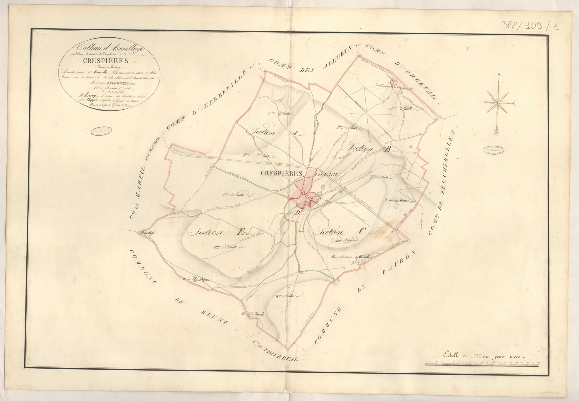 Crespières - Plans de la Préfecture de Seine-et-Oise