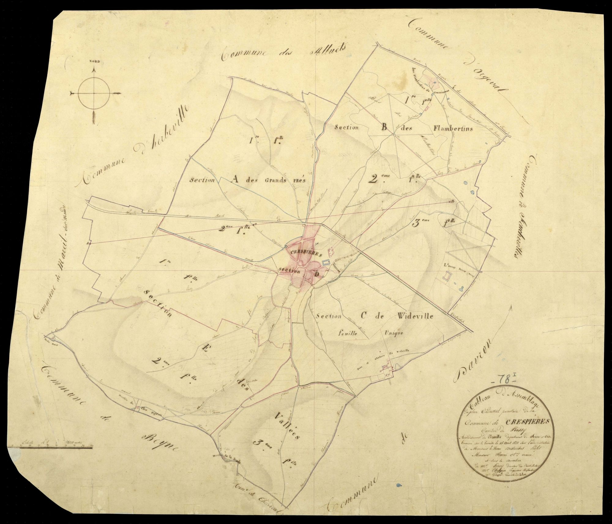 Crespières - Plans de l’Administration du cadastre