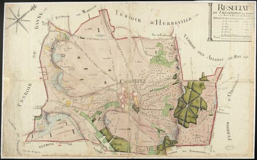 Crespières - Plan d'intendance de la paroisse de Crespières