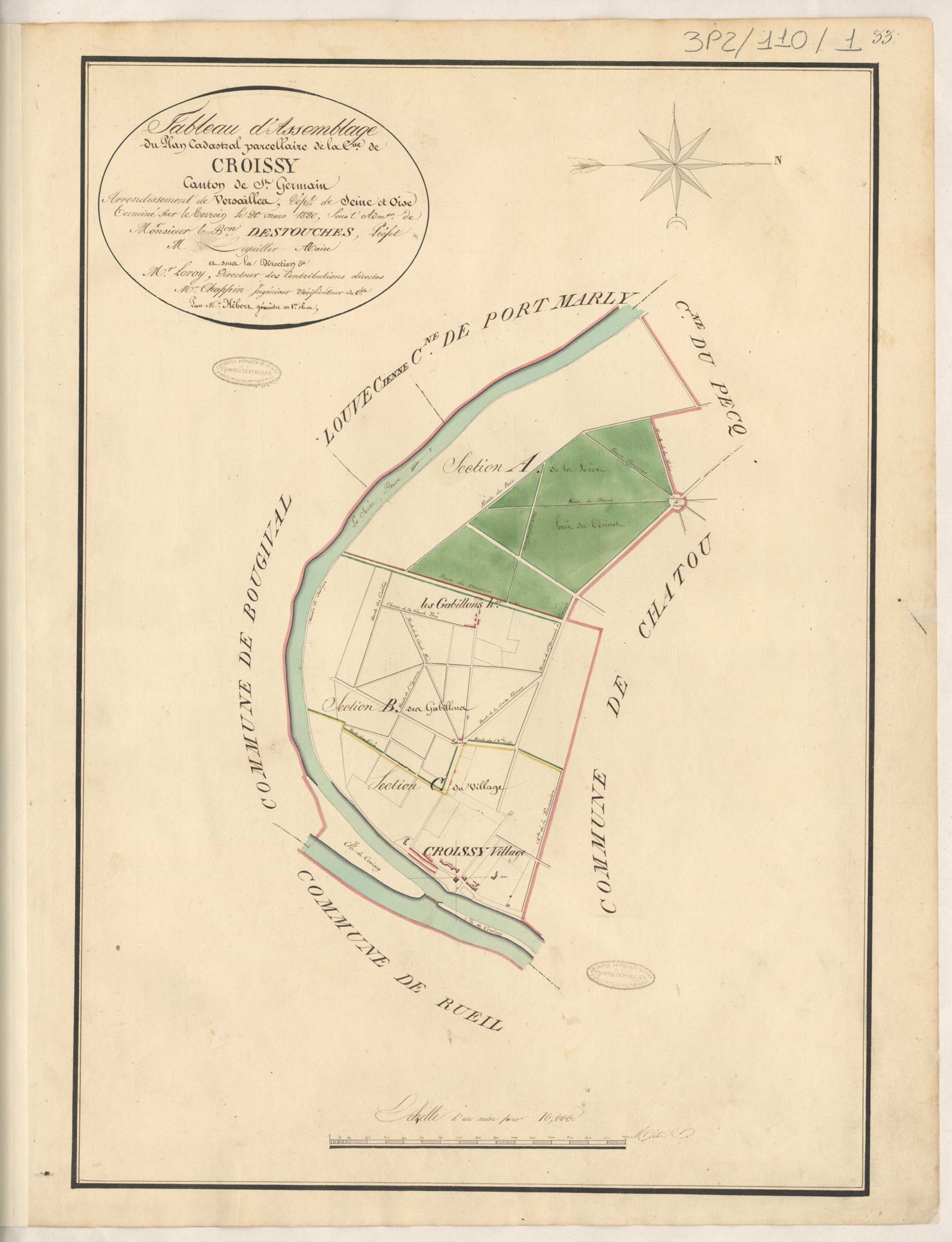 Croissy-sur-Seine - Plans de la Préfecture de Seine-et-Oise