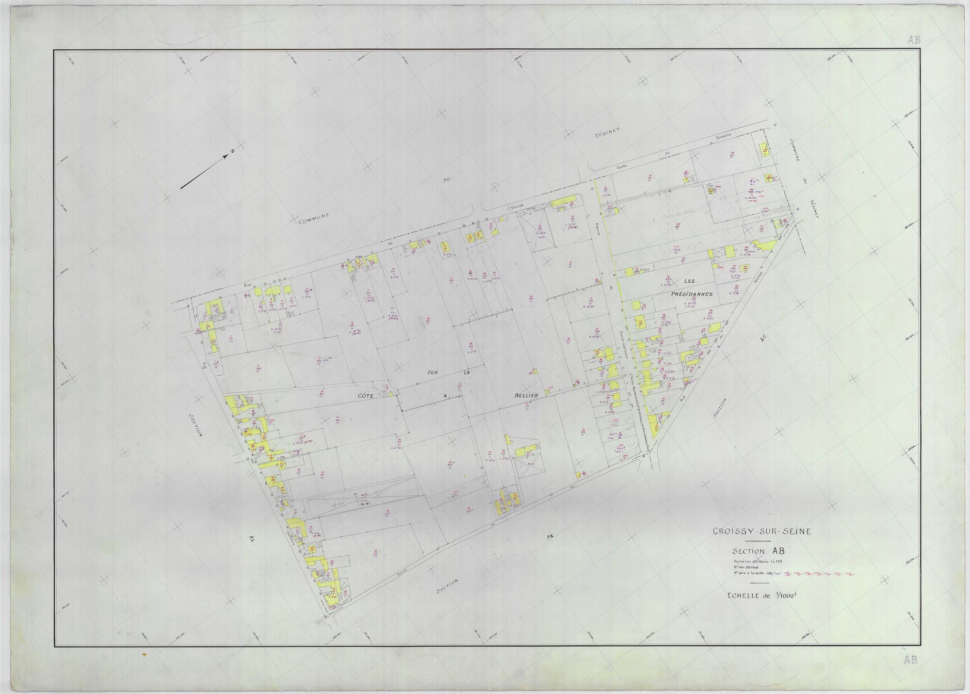 Croissy-sur-Seine - Plans du cadastre révisé