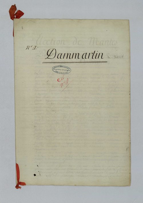 Dammartin-en-Serve - Procès-verbal d'arpentage du territoire de la paroisse de Dammartin-en-Serve