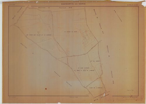 Dammartin-en-Serve - Plans du cadastre remembré