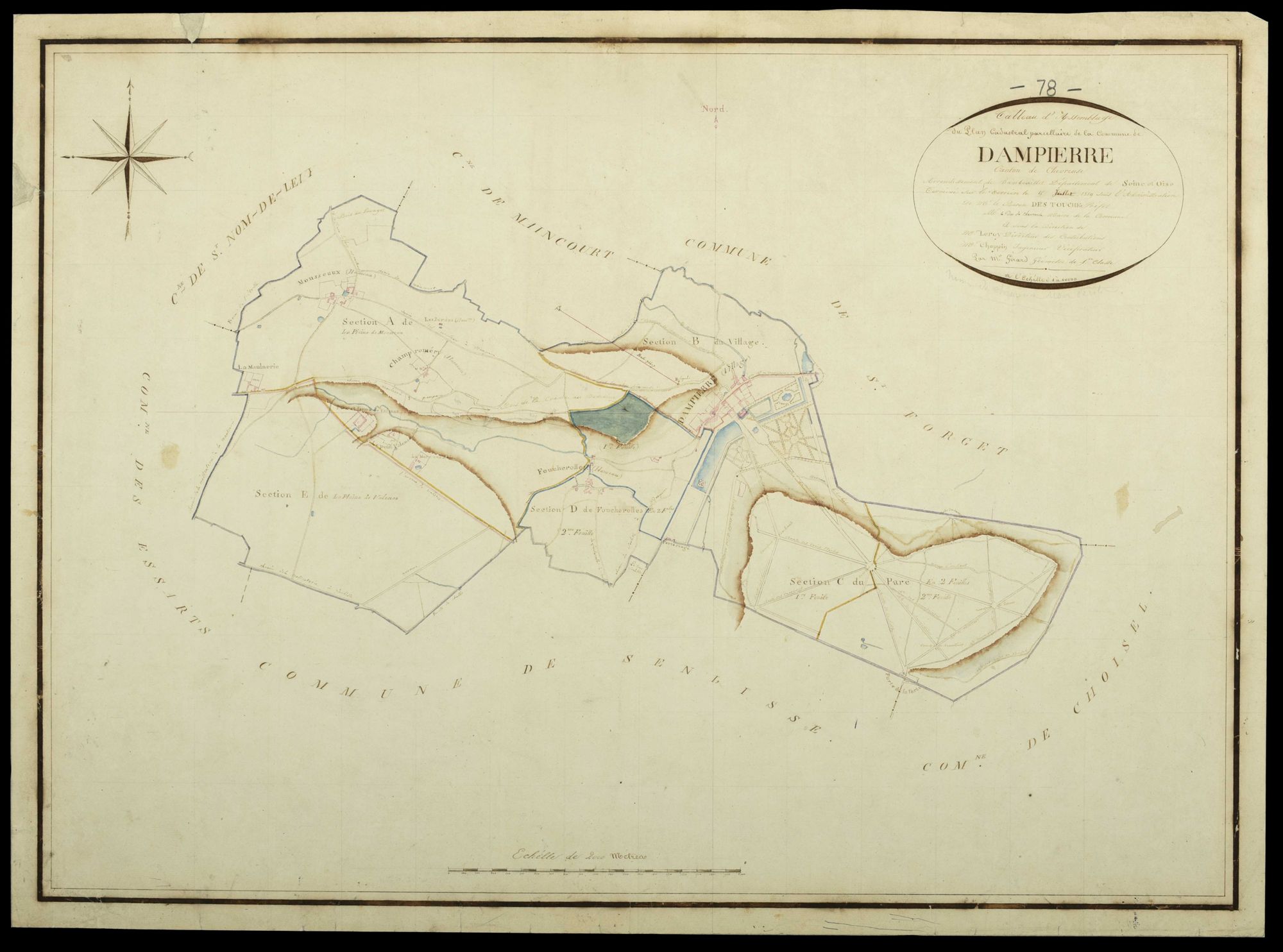 Dampierre-en-Yvelines - Plans de l’Administration du cadastre