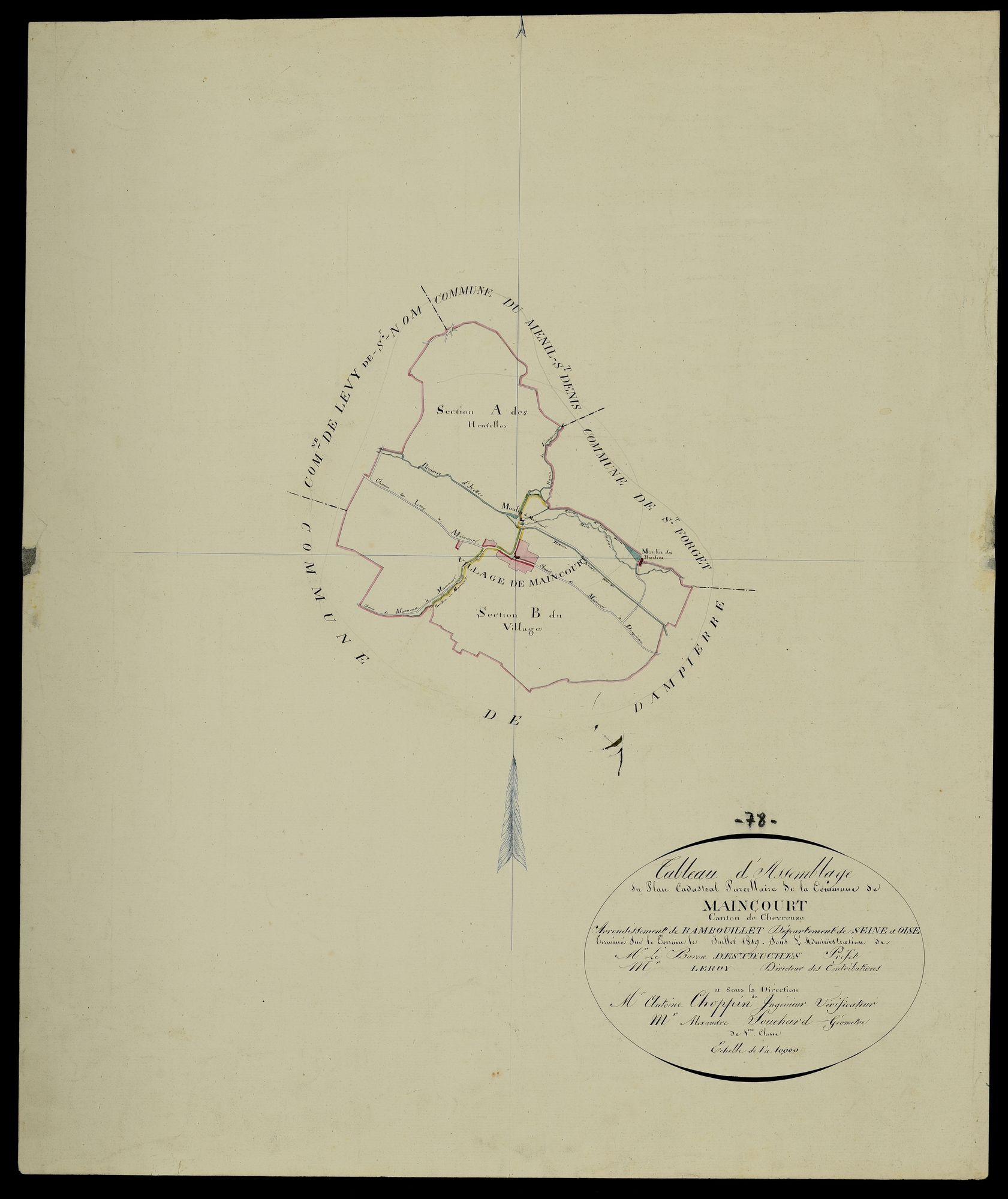 Dampierre-en-Yvelines - Plans de l’Administration du cadastre