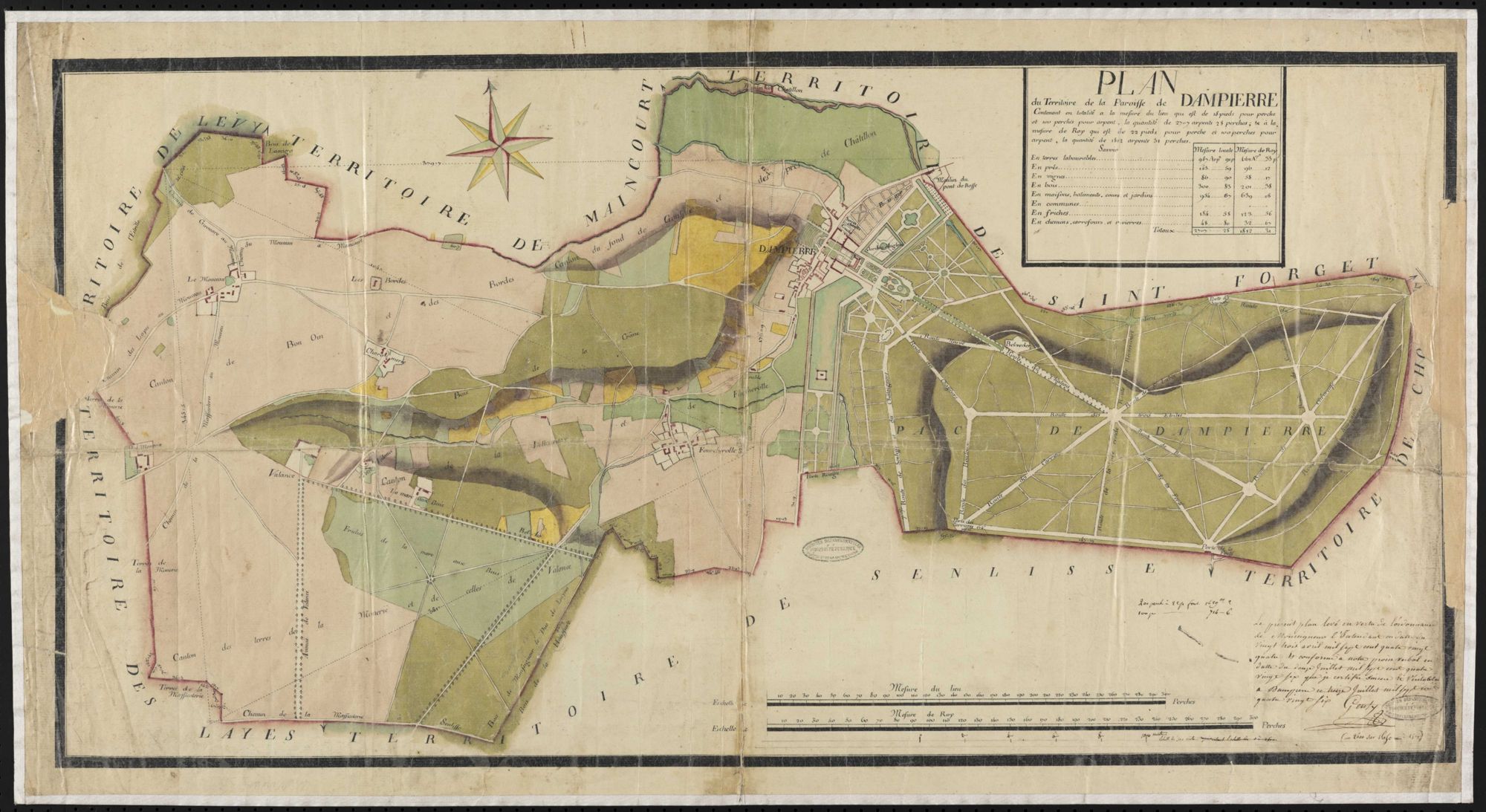 Dampierre-en-Yvelines - Plan d'intendance de la paroisse de Dampierre-en-Yvelines