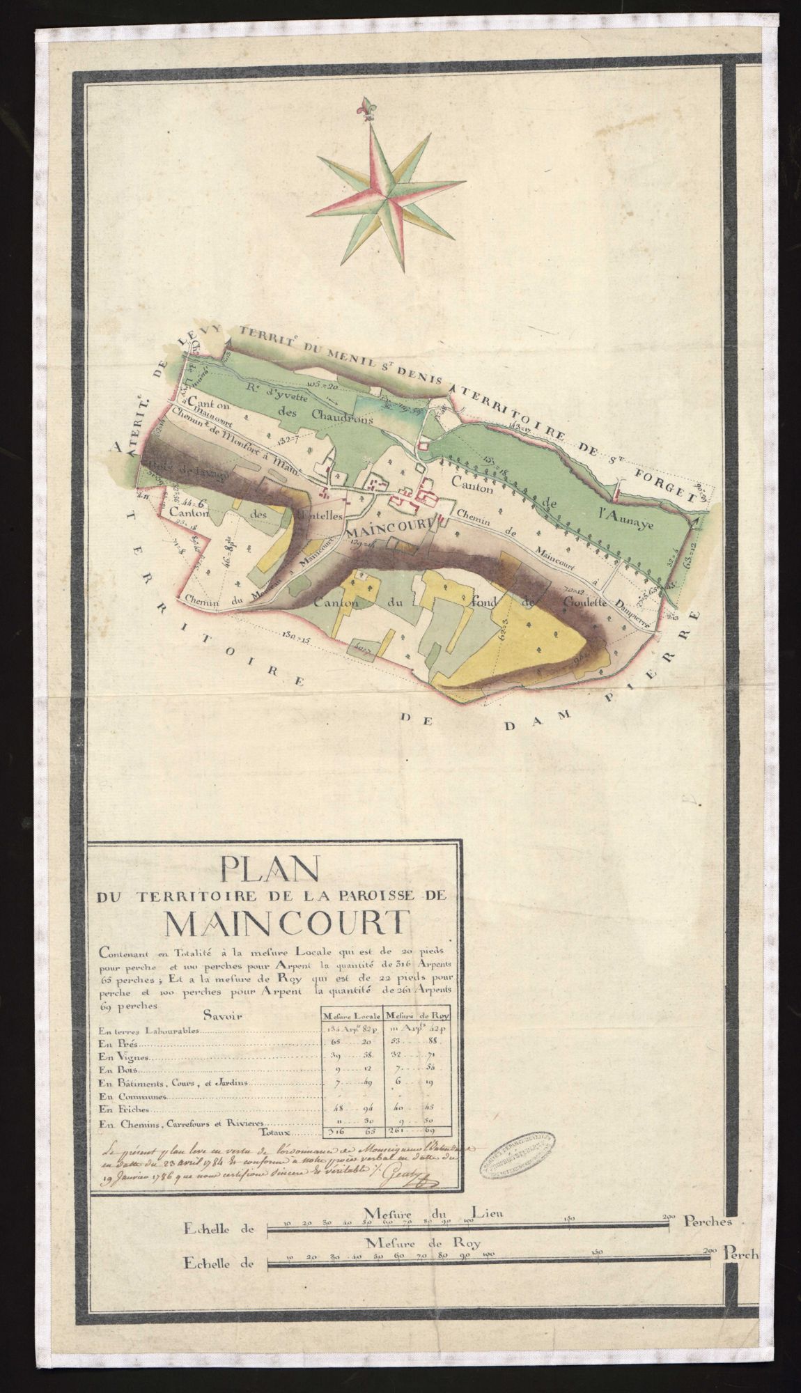 Dampierre-en-Yvelines - Plan d'intendance de la paroisse de Dampierre-en-Yvelines