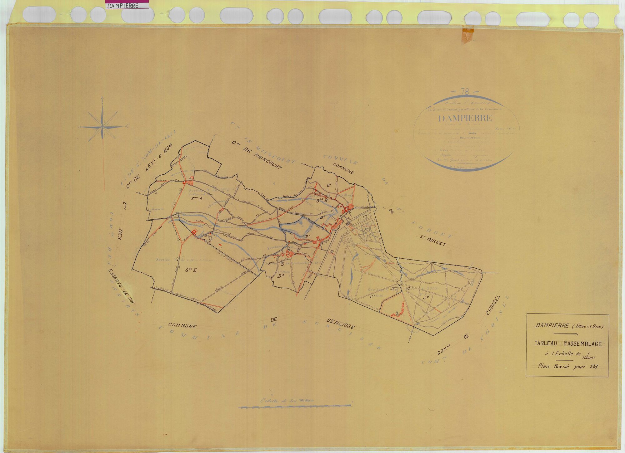 Dampierre-en-Yvelines - Plans du cadastre rénové