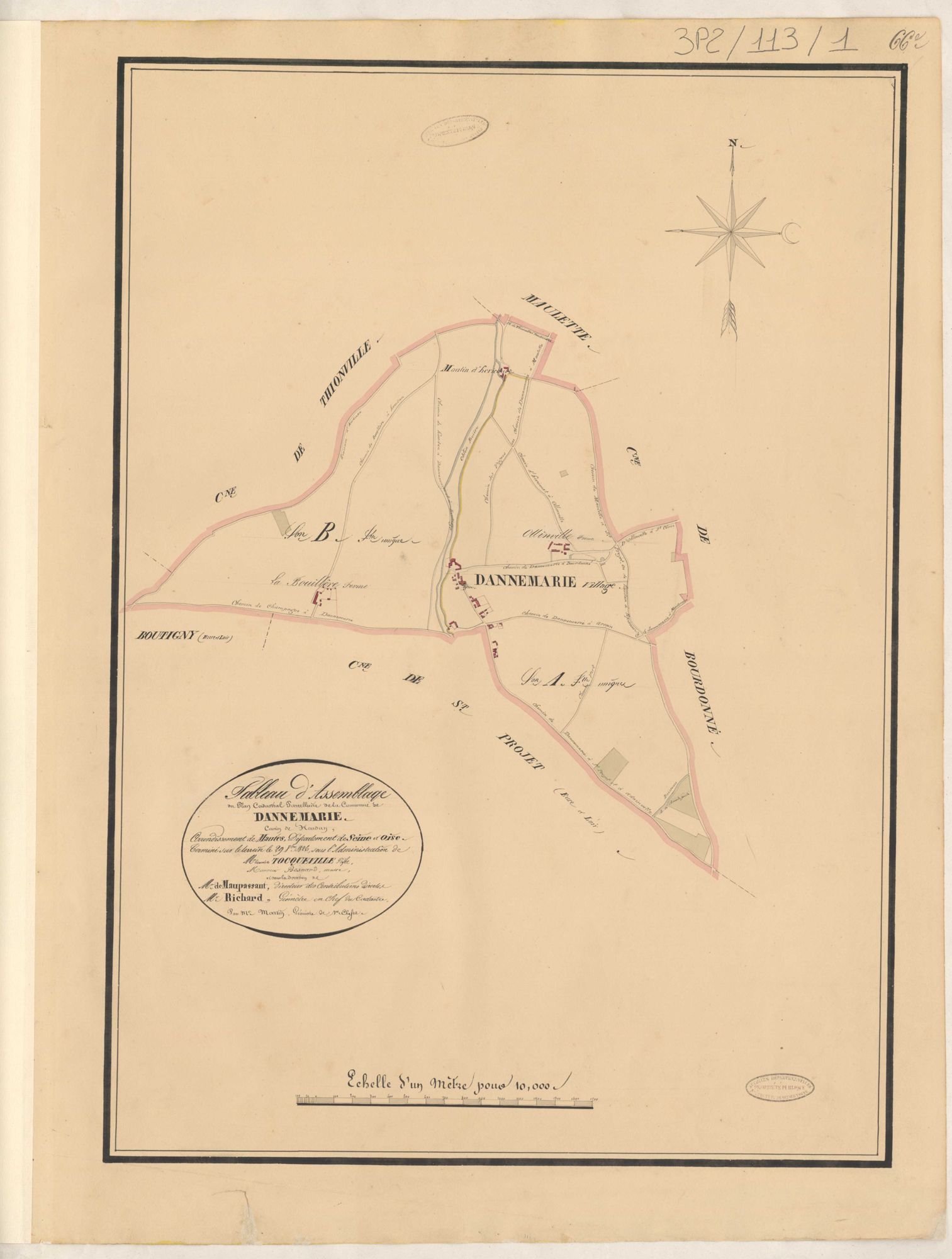 Dannemarie - Plans de la Préfecture de Seine-et-Oise