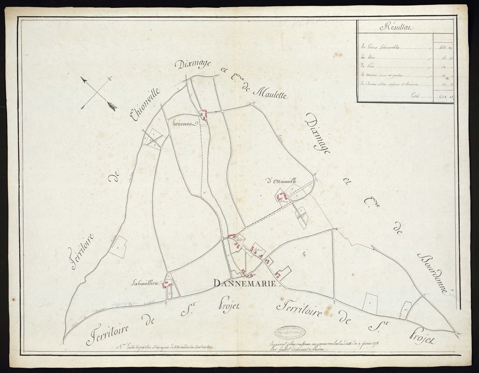 Dannemarie - Plan d'intendance de la paroisse de Dannemarie