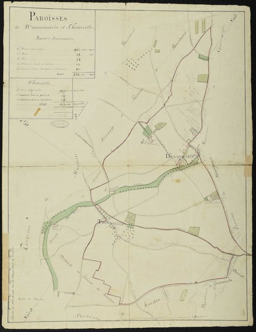 Dannemarie - Plan d'intendance de la paroisse de Dannemarie
